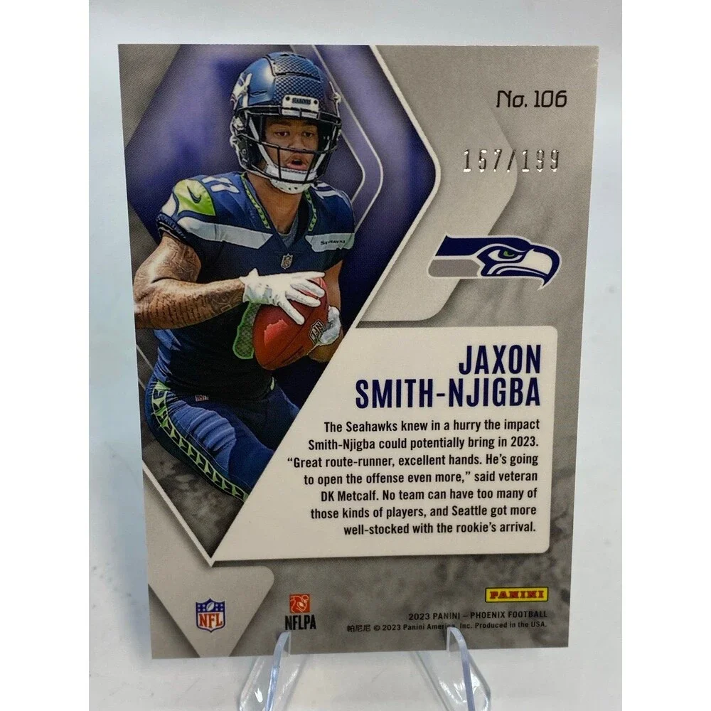 2023 Phoenix JAXON SMITH-NJIGBA Pink Refractor /199 RC SEAHAWKS #106 - Picture 2 of 2